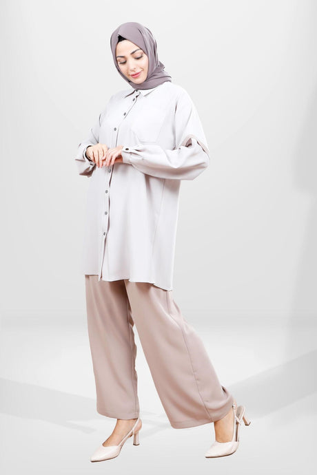 4055 Stone-beige Burkini Lower Top Suit Tycz9b0wqn170083505794477