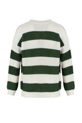 Camel Mens Oversize Fit Wide Pattern Crew Neck Striped Knitwear Sweater Tmnaw23kz00106