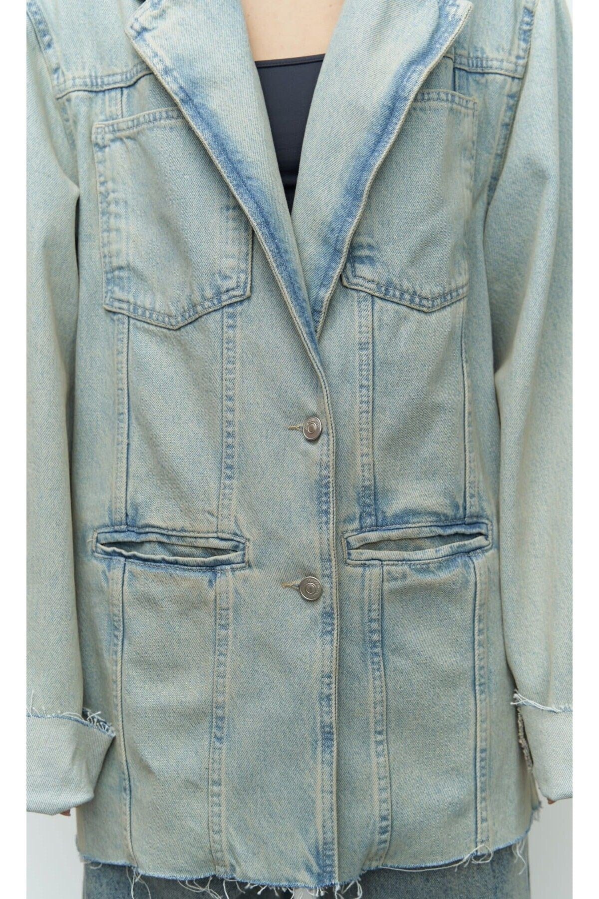 Charleston Blue Blazer Jean Jacket 2467