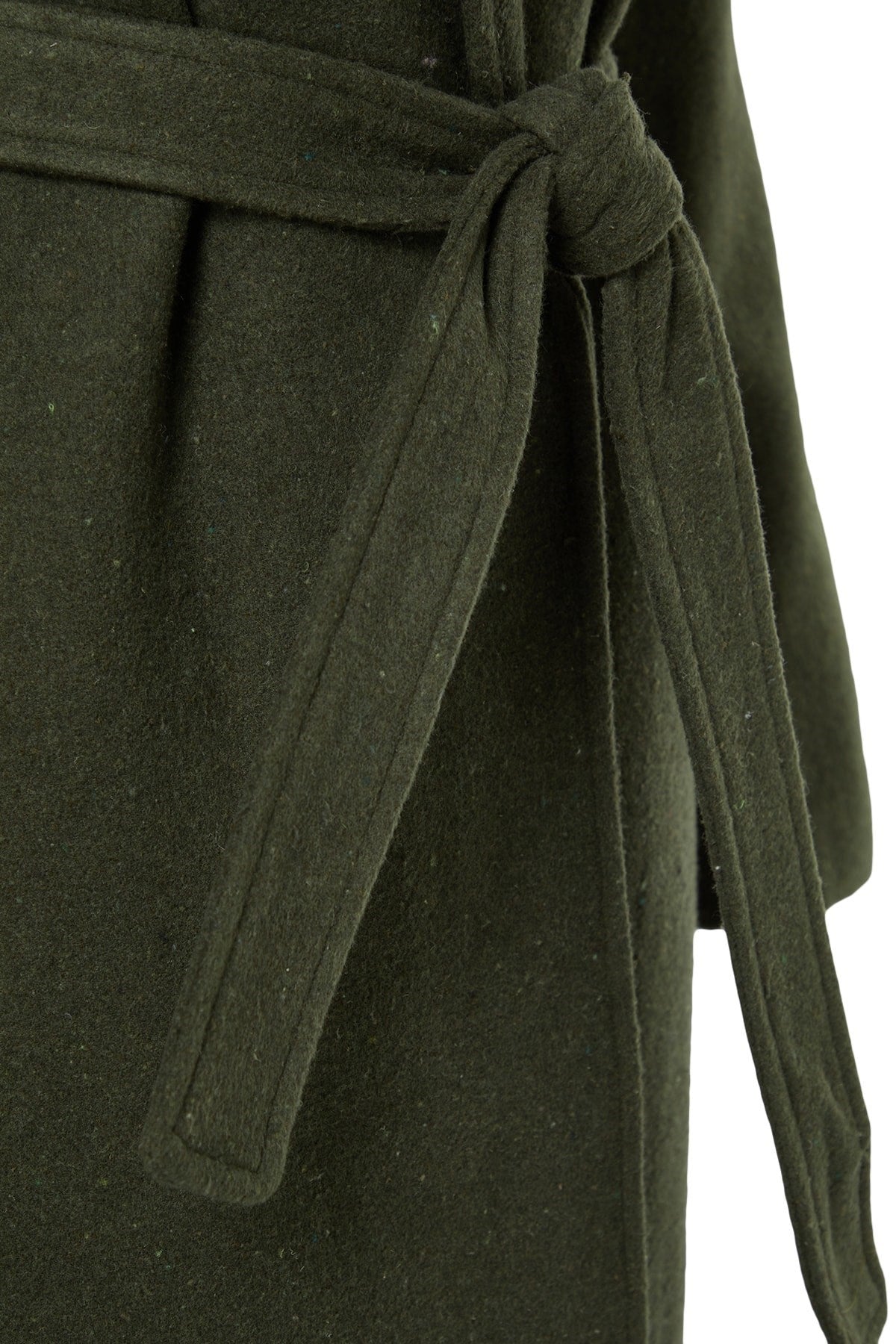 Long Woolen Cashmere Coat With Black Belt Twoaw20kb0033