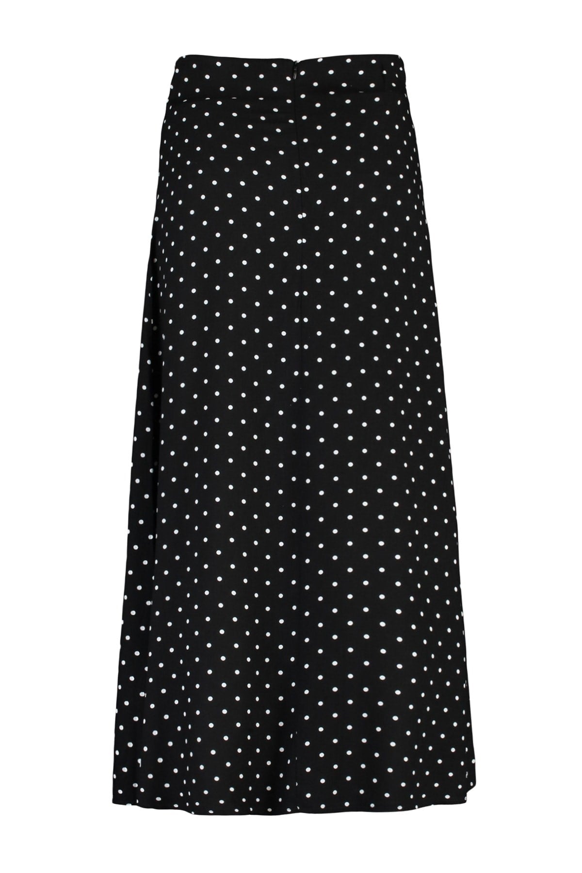 Black Polka Dot Pattern Bell Woven Skirt Tctss22ee0006