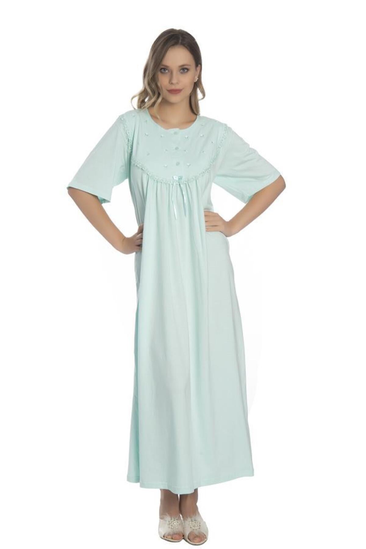 Women's Green Nightgown Akala9009