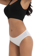 (10pcs) Compact Combed Cotton Elastane High Waist Classic Slip Bikini Women Panties 2057 Alm2057-10