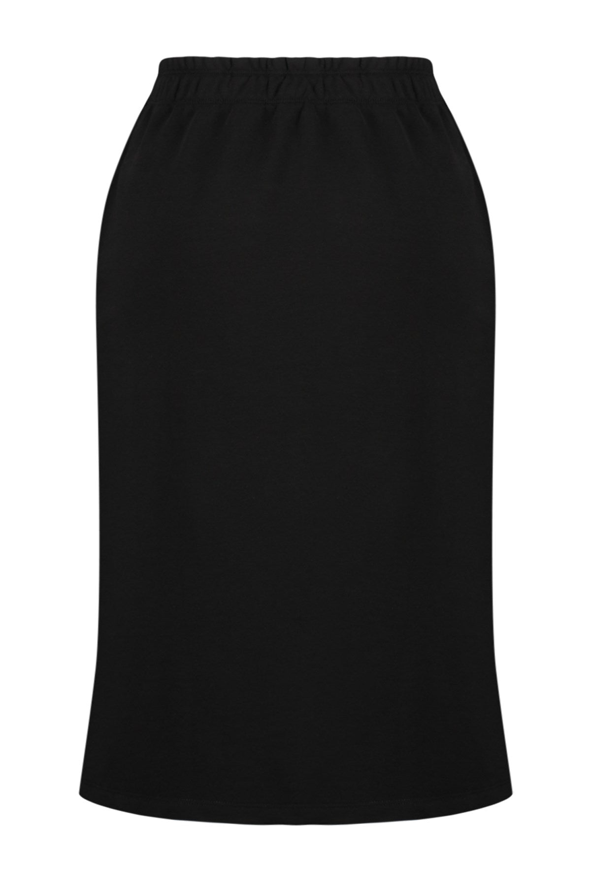 Black Stopper Detailed Thick Knitted Skirt Tbbaw24az00023