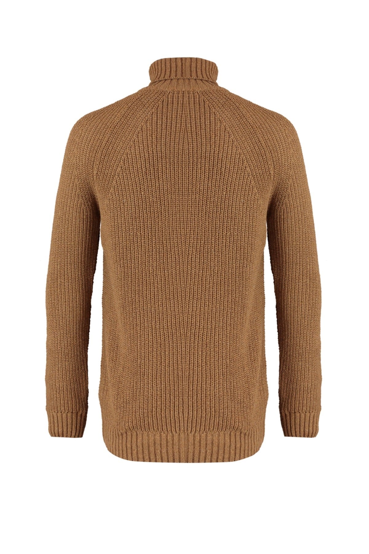 Camel Mens Slim Fit Turtleneck Raglan Sleeve Basic Knitwear Sweater Tmnaw21kz0404