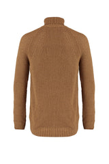 Camel Mens Slim Fit Turtleneck Raglan Sleeve Basic Knitwear Sweater Tmnaw21kz0404