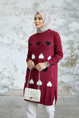 Heart Pattern Knitwear Sweater Mkt100