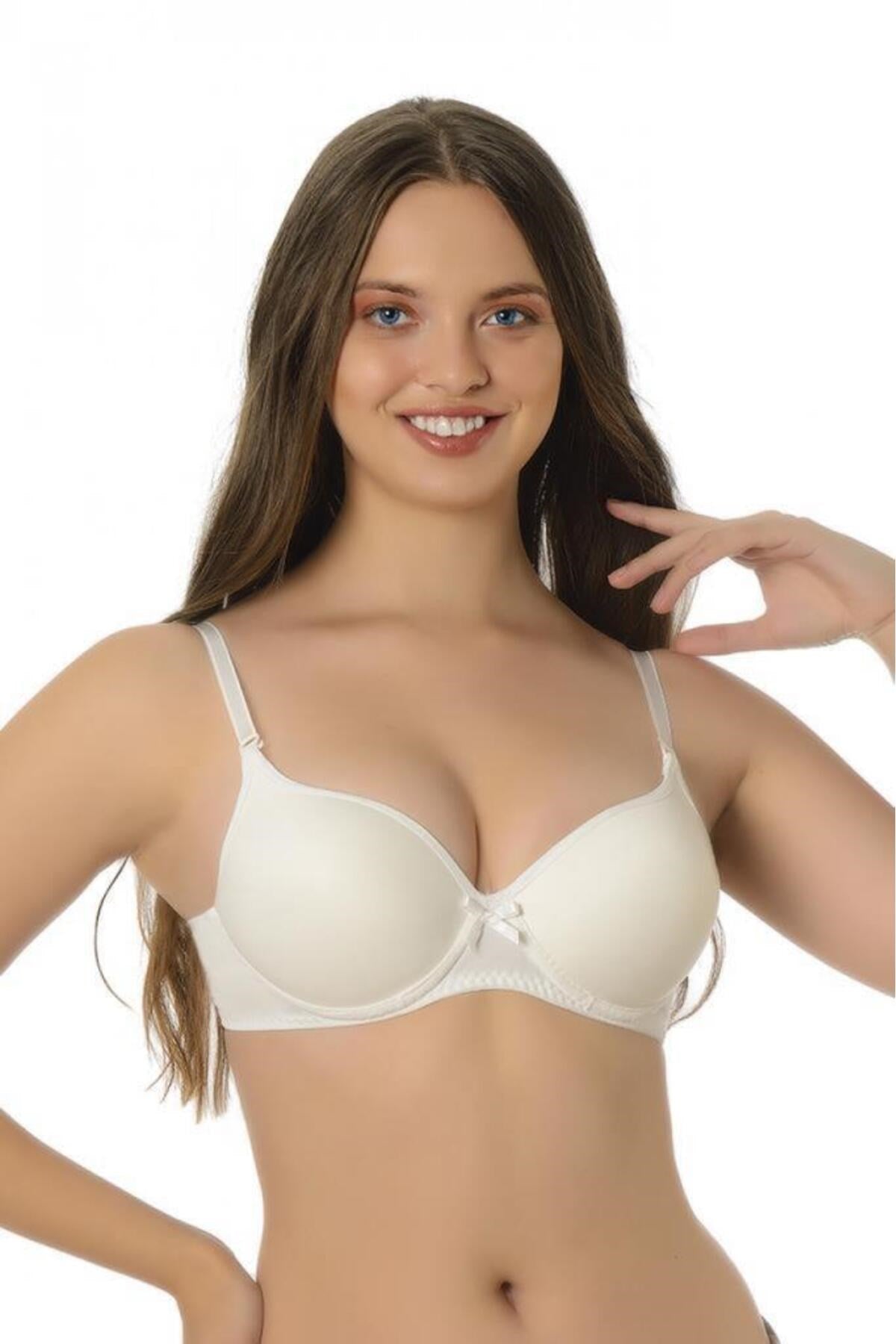 Basic Women's Bra (4 Pieces) Without Padding (without Support) With Baleen (wire) 3001 3001-4