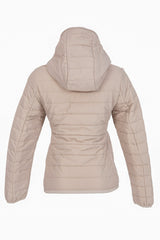 Women Quilted Seasonal Inflatable Coat Fixed Hooded Full Length Zipper 8398 Gfx8398