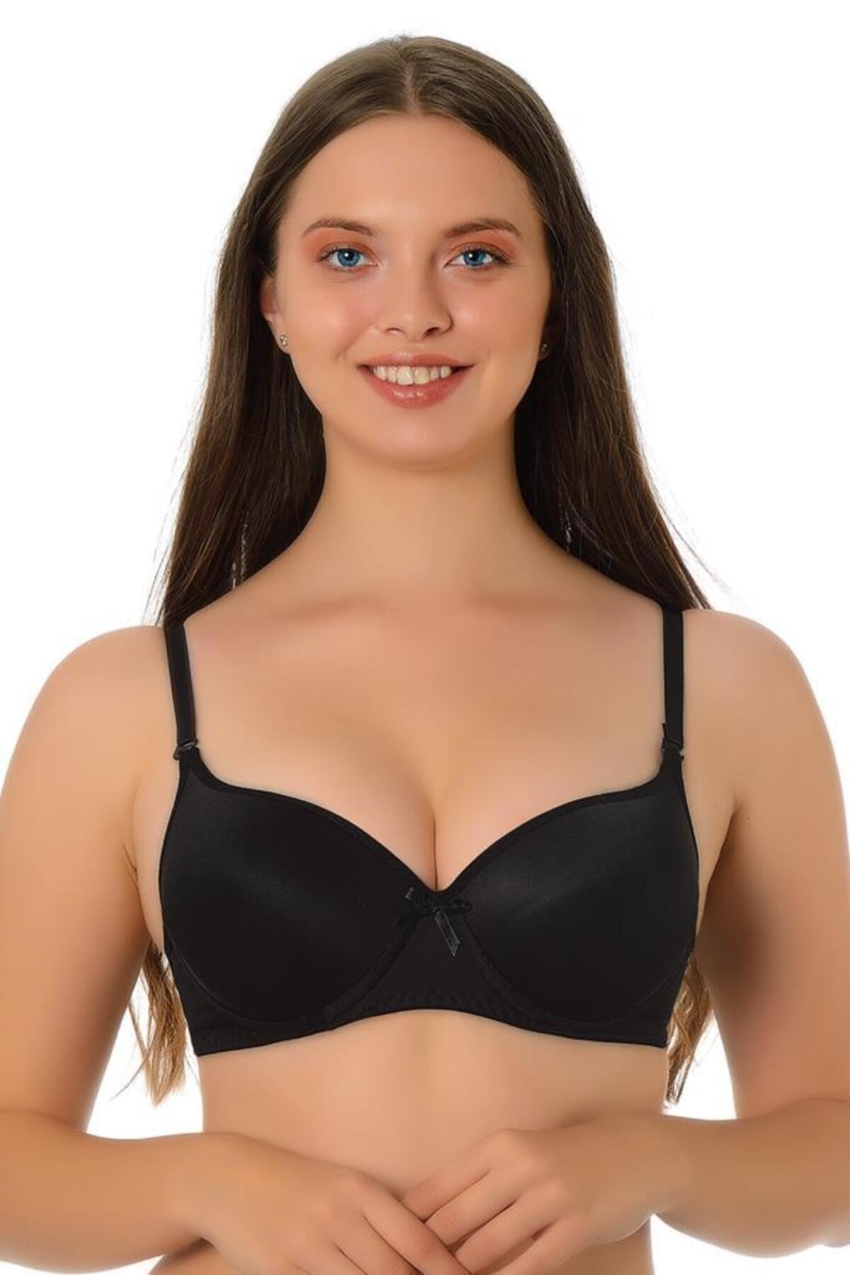 Basic Women's Bra (4 Pieces) Without Padding (without Support) With Baleen (wire) 3001 3001-4