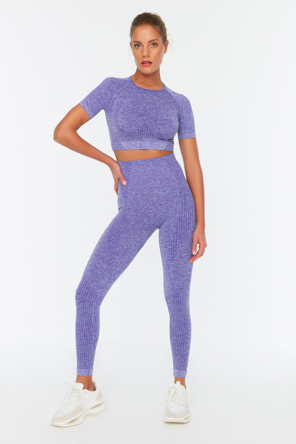 Lilac Seamless/seamless Full Length Sports Leggings Twoss21ty0024