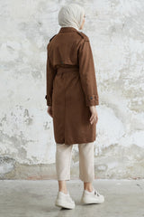 Scuba Suede Trench With Minka Belt - Taba Ms00an0011