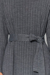 Plain Knitwear With Anthracite Belt Tctaw24eb00008