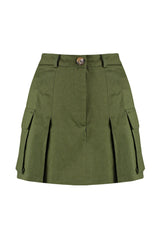 Khaki Cargo Pocket Woven Shorts Skirt Twoss23sr00041