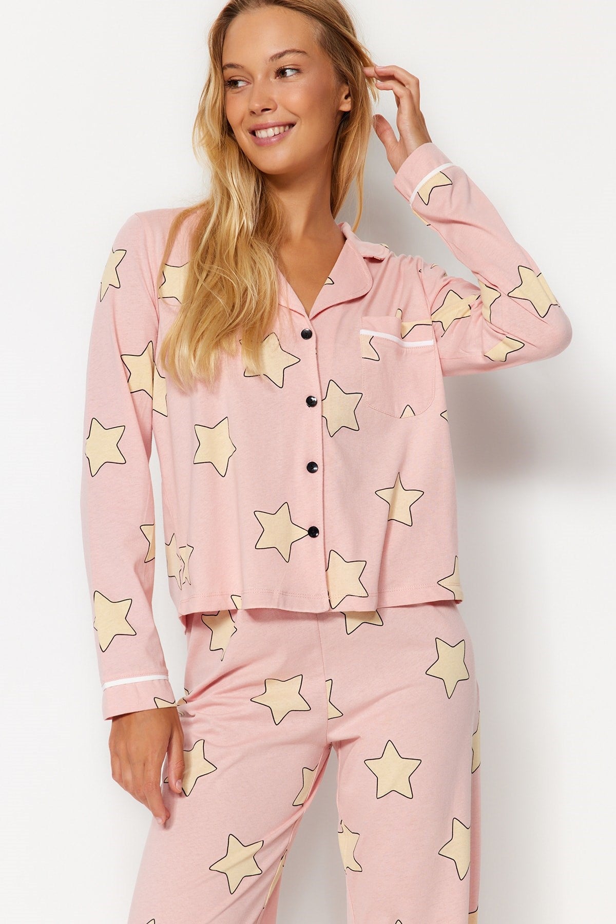 Powder Star Printed Knitted Pajama Set Thmaw21pt0456