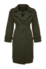 Mink Oversize Wide Cut Belt Long Woolen Cashmere Coat Twoaw22kb0015