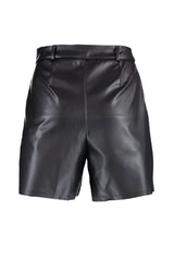 Woven Faux Leather Shorts With Black Pockets Twoaw21sr0014