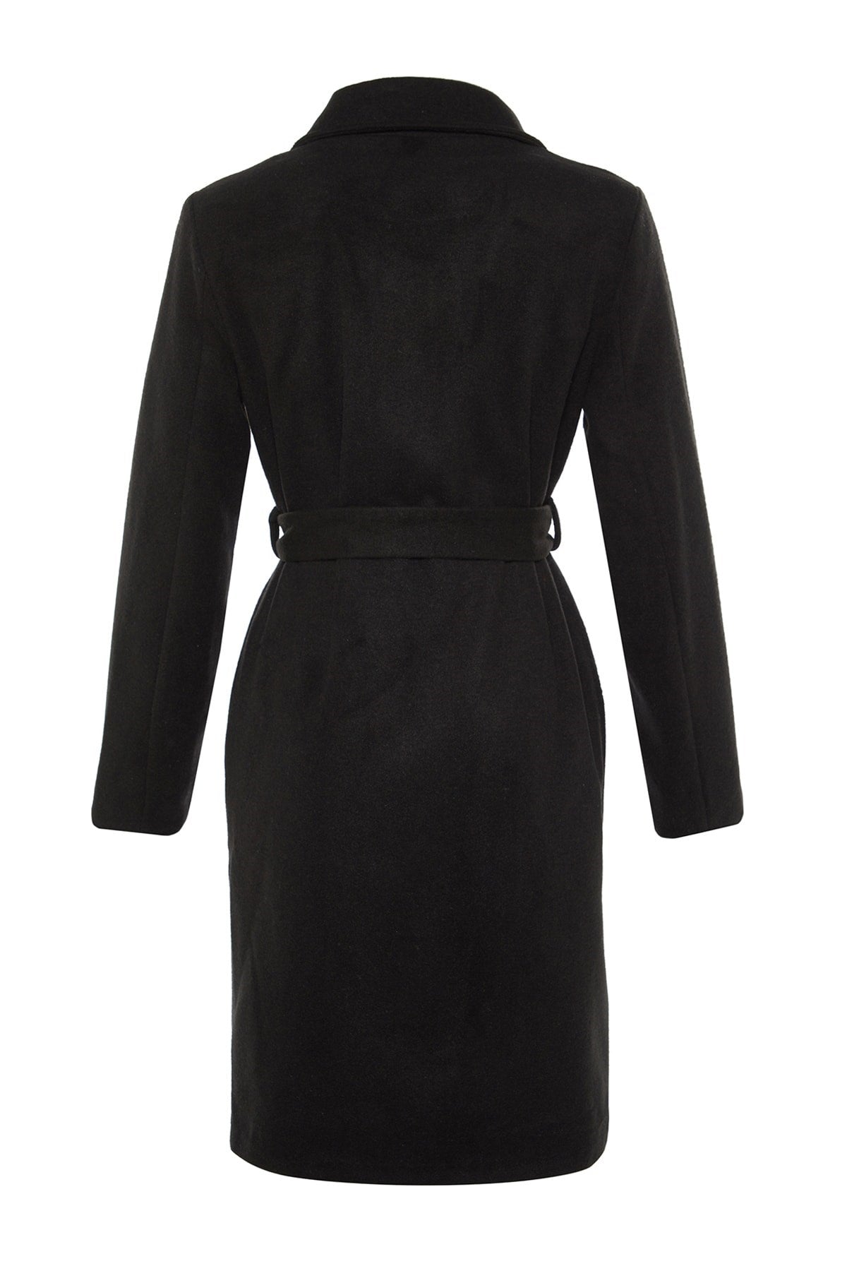 Long Woolen Cashmere Coat With Black Belt Twoaw20kb0033