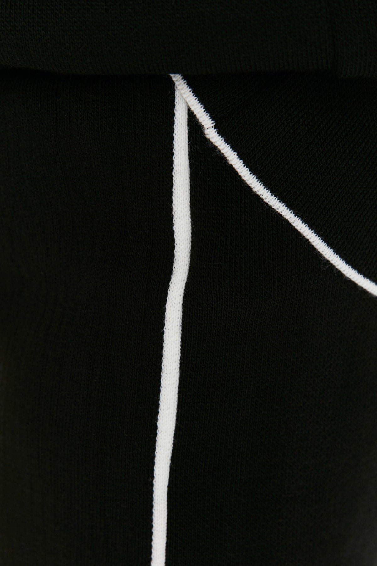 Black Connecting Knitwear Bottom Suit Tbbaw23cp00010