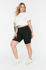 Black Knitted High Waist Booster Leggings Tbbss22ta00002