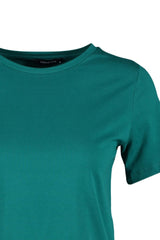 Emerald Green 100% Cotton Basic Turtleneck Knit T-shirt Twoss23ts00000