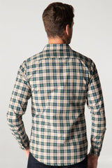 Slim Fit Long Sleeve Checkered Garnished Men's Shirt Dr220097-501