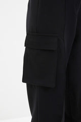 Black Cargo Woven Double Pocket Pants Twoaw22pl0343