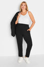 Plus Size Elastic Waist Lycra Skinny Leg Stretch Pants With Pockets 103369