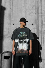 Skull Island Acid Wash Oversize T-shirt Flaw-149-005-020