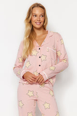 Powder Star Printed Knitted Pajama Set Thmaw21pt0456