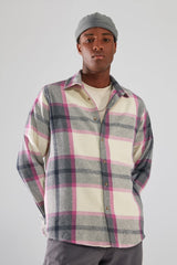 Lilac Mens Regular Fit Lumberjack Plaid Shirt Tmnaw22go0104