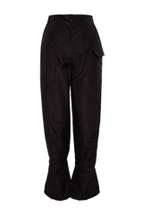 Black Pocket And Leg Snap Snap Detailed Parachute Sport Pants Thmaw24ea00005