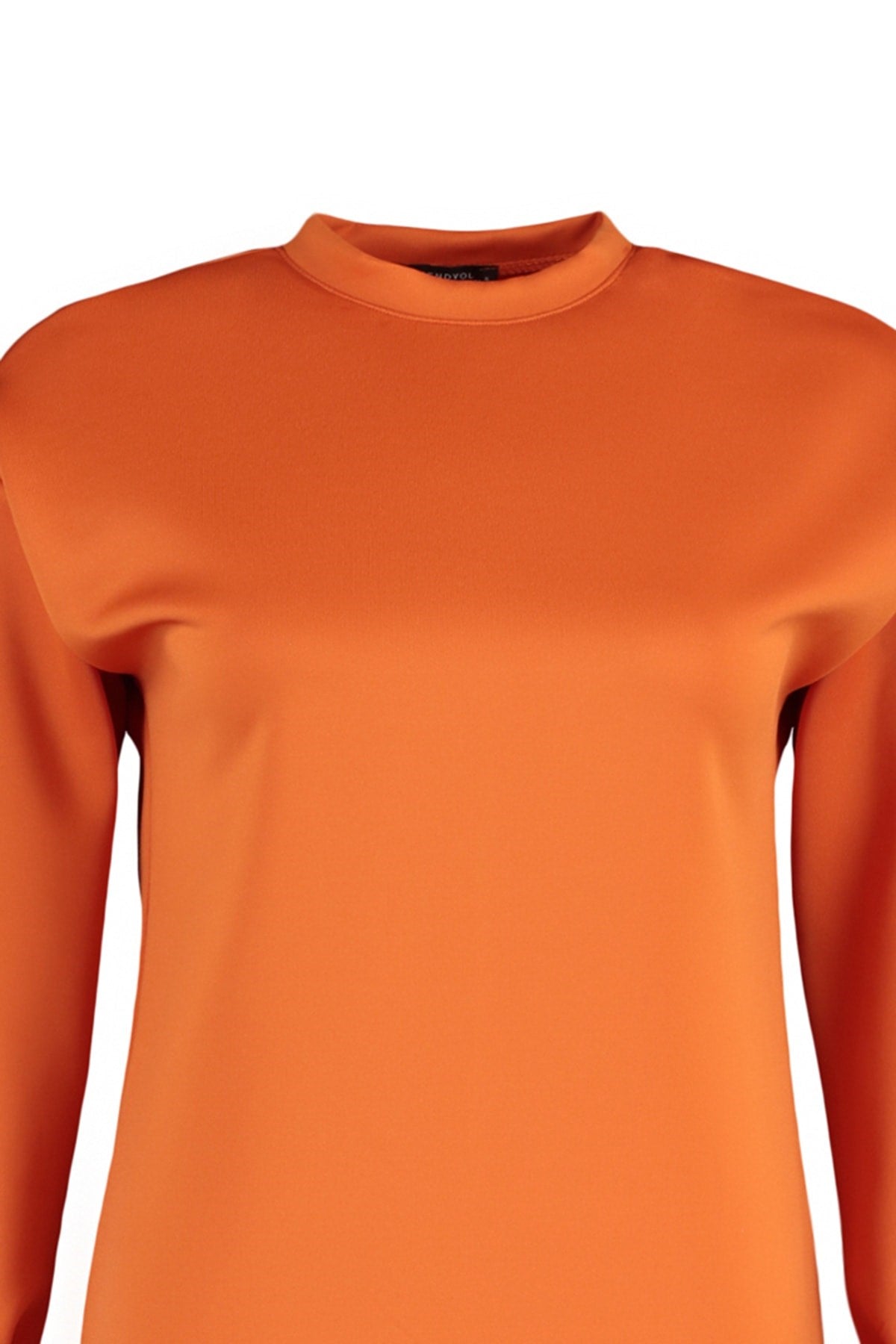 Orange Sleeve Detailed Knitted Sweatshirt Tctaw23tw00031