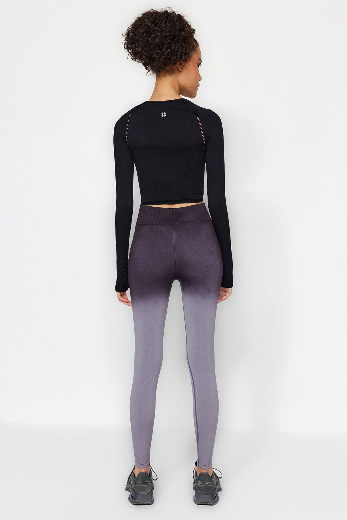 Anthracite Seamless/seamless Gradient Transitional Full Length Sports Leggings Thmaw24ty00070