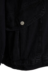 Blue Pocket Detailed Oversize Denim Jacket Twoss21ce0289