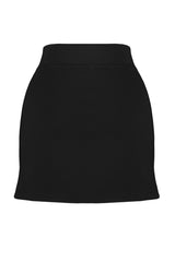 Black Interlock High Waist Zipper Mini Knit Skirt Twoaw24et00195