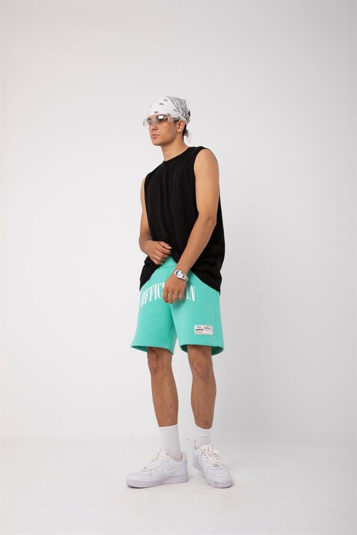 Officialman Printed Green Shorts Flaw-052-009-003