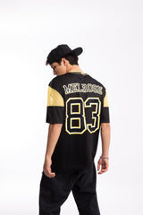 Melrose Printed Black Jersey Flaw-149-010-001