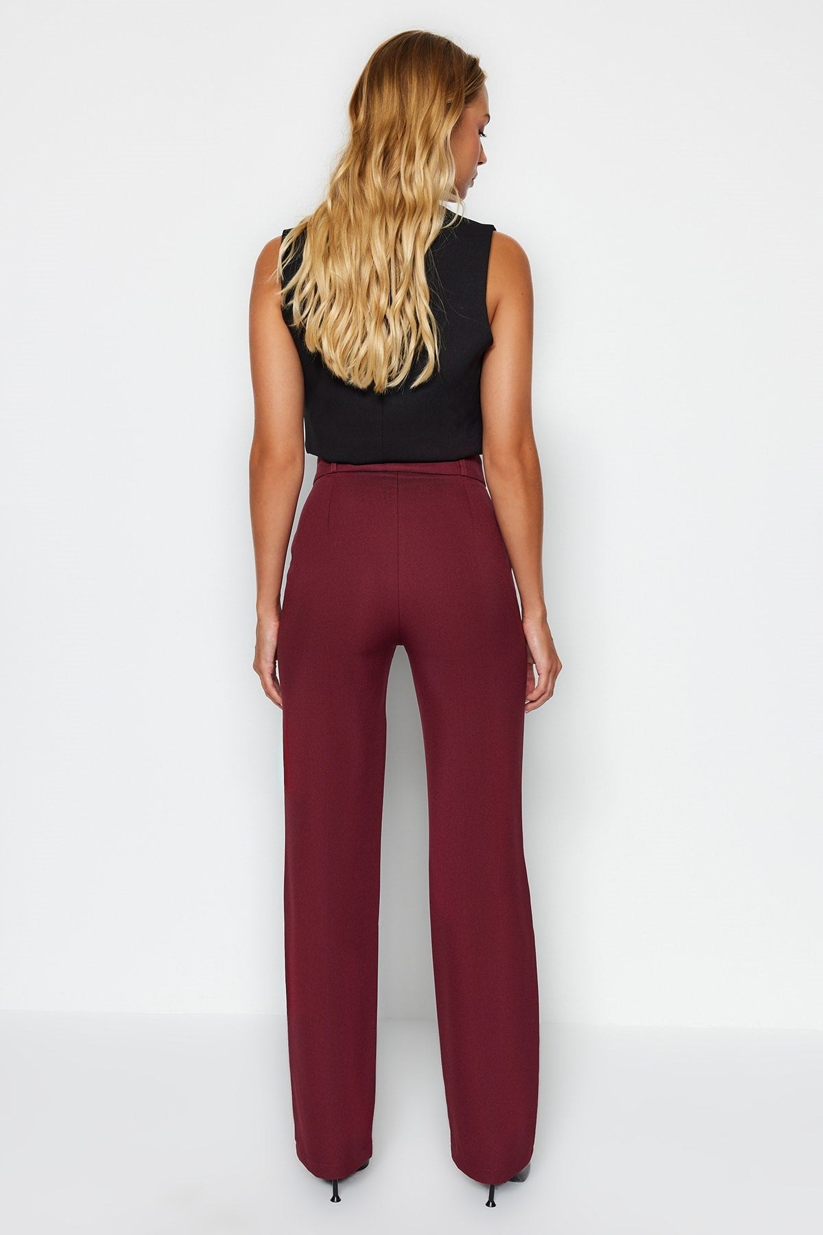 Black High Waist Woven Pants Twoss21pl0093