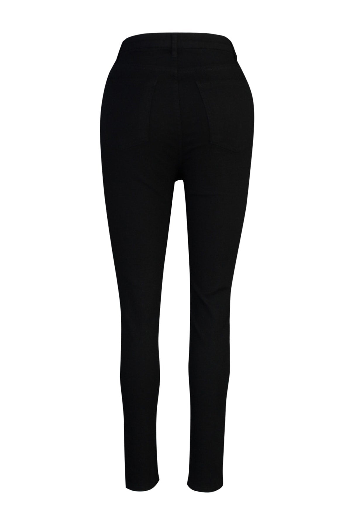 Black Fading High Waist Flexible Skinny Jeans Tbbaw23cj00061