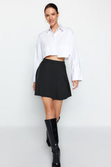 Black Skater Mini Knitted Skirt Twoaw24et00215