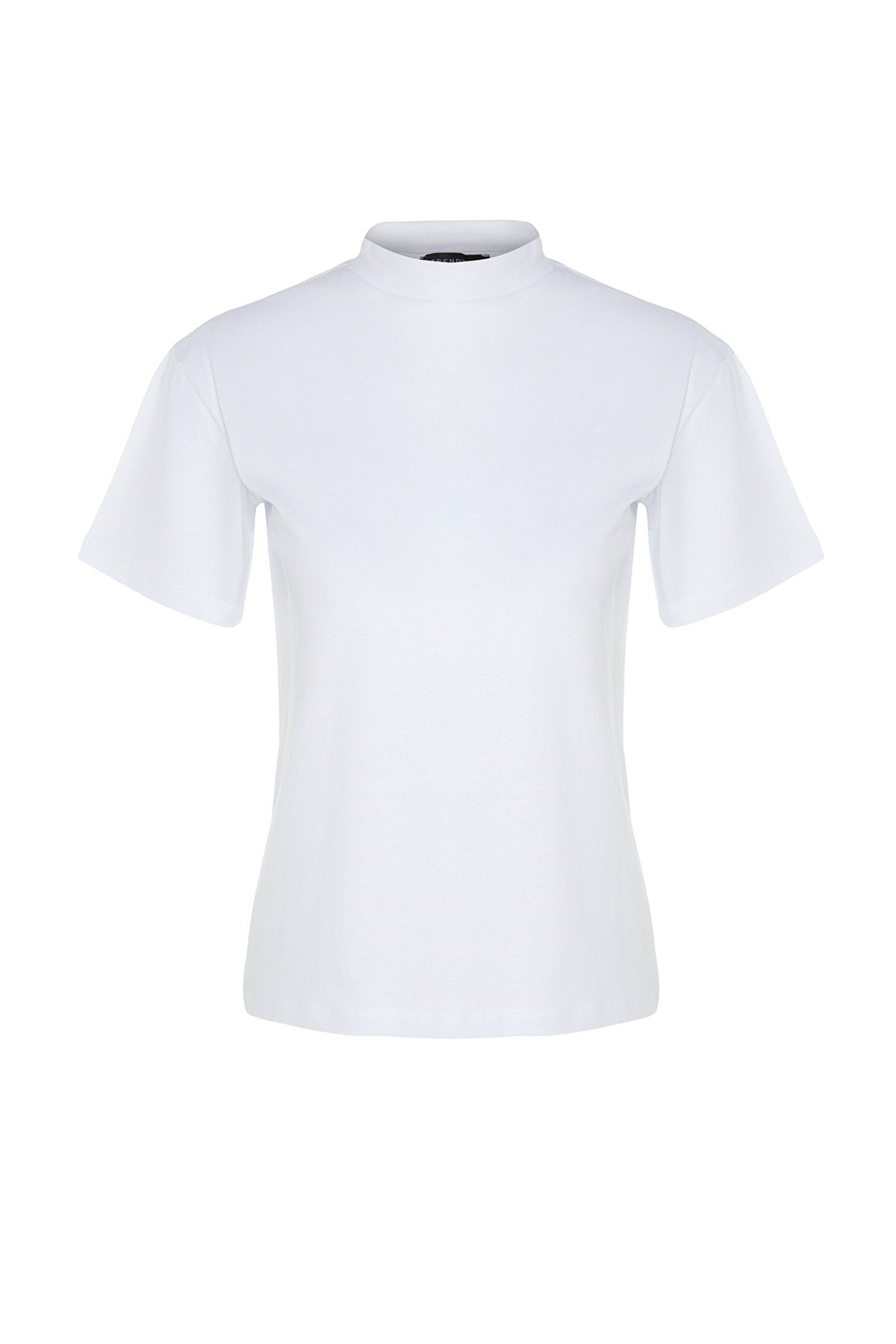 White-black 2-pack 100% Cotton Basic Stand-up Collar Knitted T-shirt Twoss20ts1500