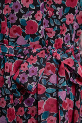 Floral Pattern V Neck Woven Dress Tbbaw24ah00054