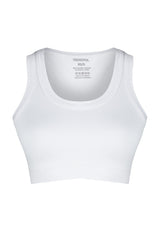 White Seamless/seamless Lightweight Supported/styling Sports Bra Thmss23ss00005