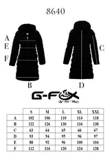 Women Long Removable Hooded Padded Water Repellent Inflatable Coat 8640 Gfx8640