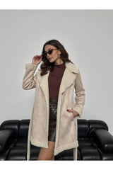 Stone Fur Suede Coat Tycccwbqin170132356367131