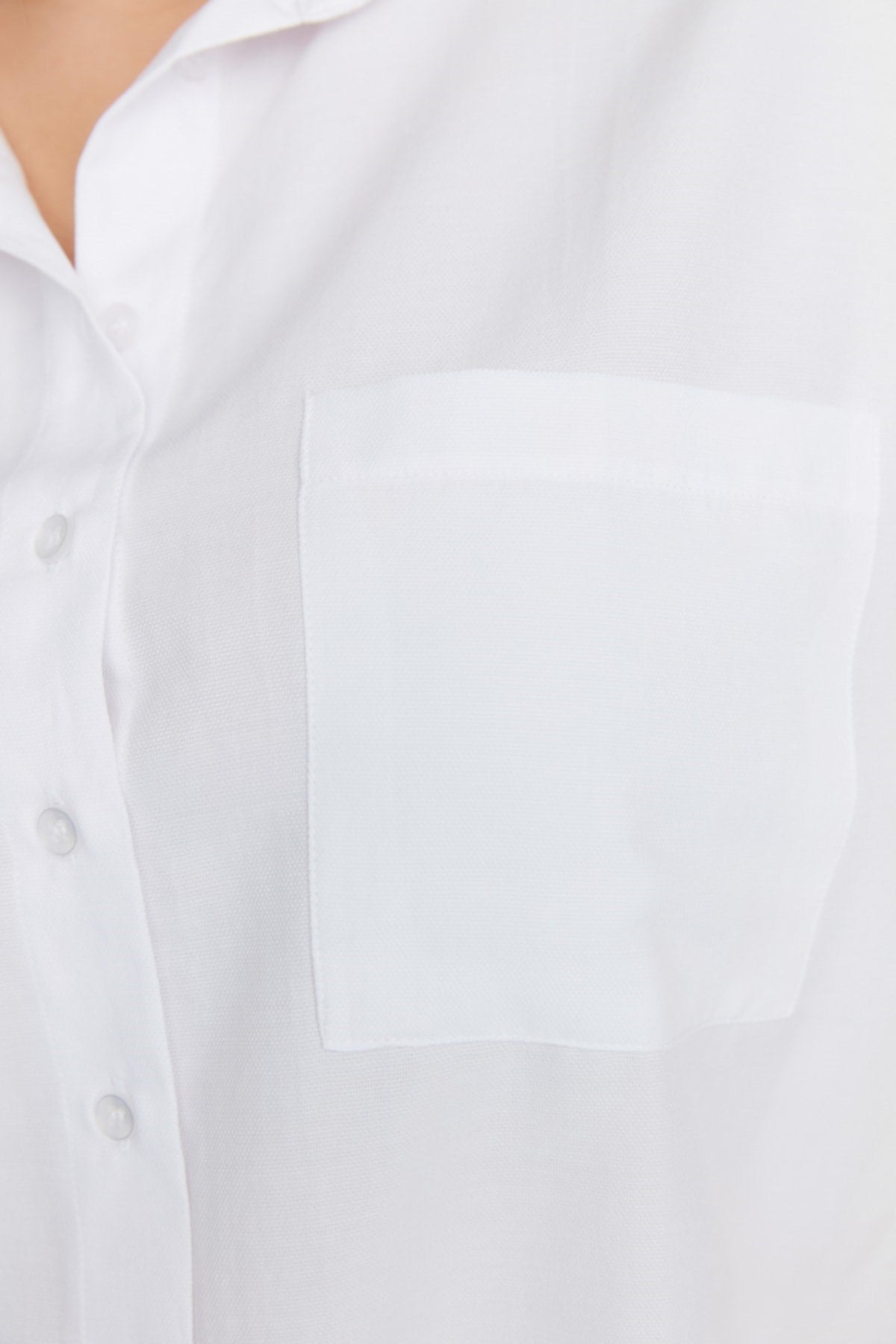 White Pocket Detailed Shirt Tbbss22go0675