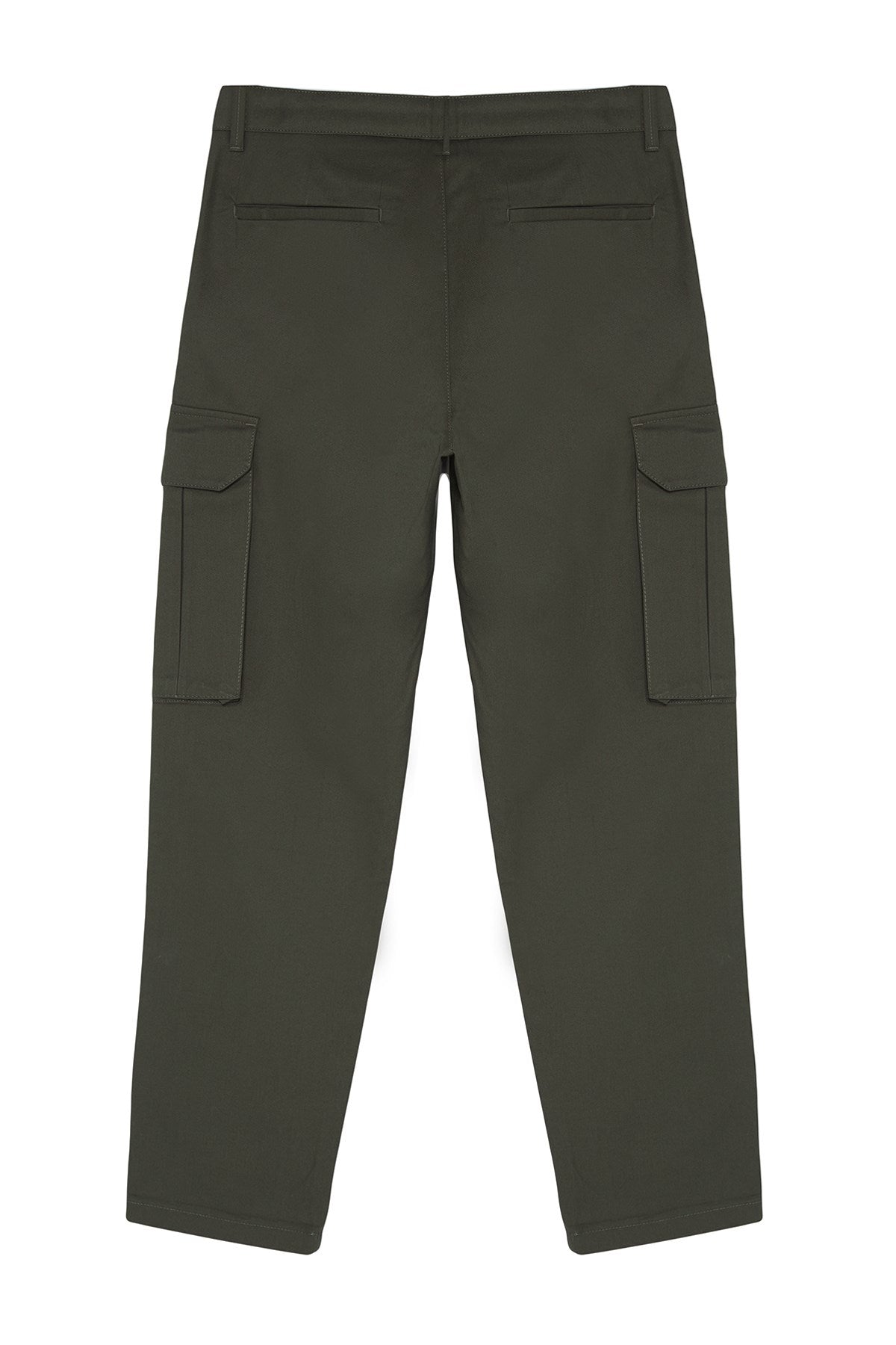 Khaki Men's Straight Fit Cargo Pants Tmnaw24pl00016