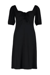 Black Knitted Heart Collar Dress Tbbss23ah00118