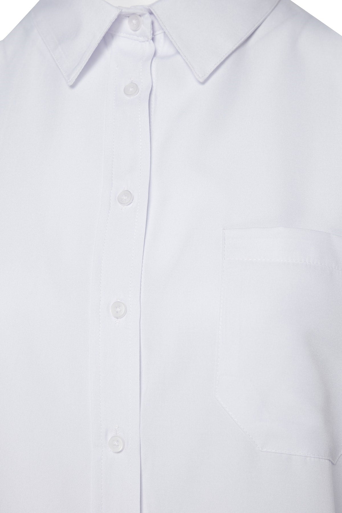 White Boyfriend Woven Shirt Tbbss22go0323